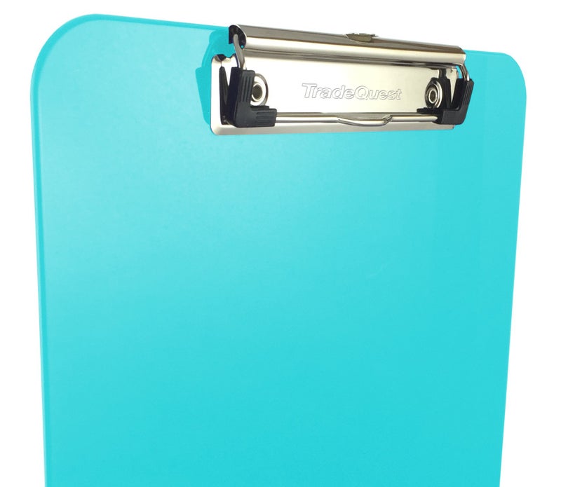 Trade Quest Plastic Clipboard Opaque Color Letter Size Low Profile Clip (Pack of 6) (Turquoise) - Image 2